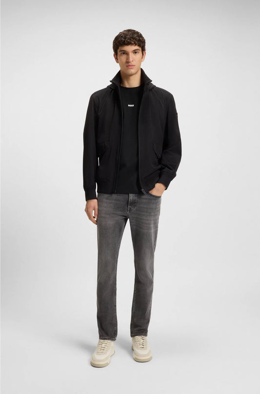 STRETCH-COTTON T-SHIRT WITH LOGO PRINT