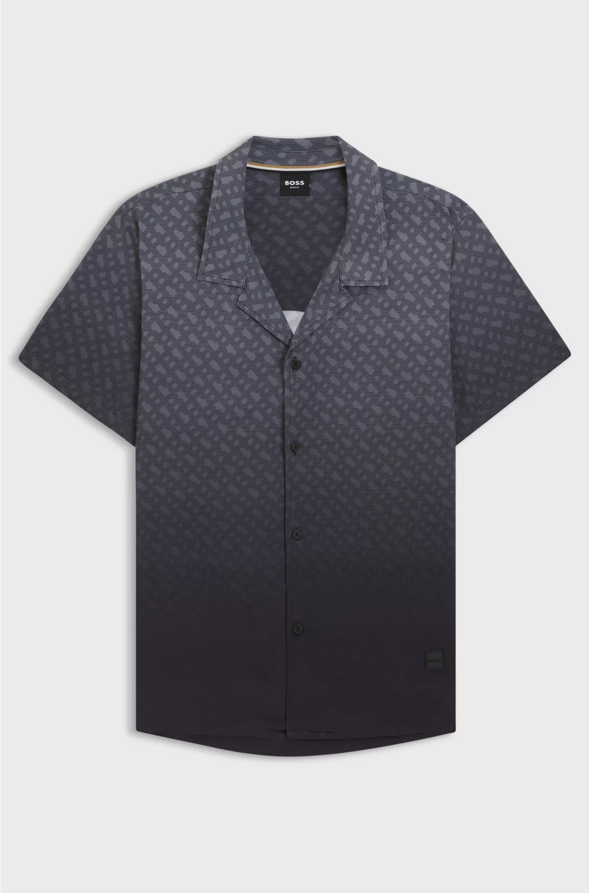 REGULAR-FIT SHIRT WITH DEGRADE MONOGRAM PRINT