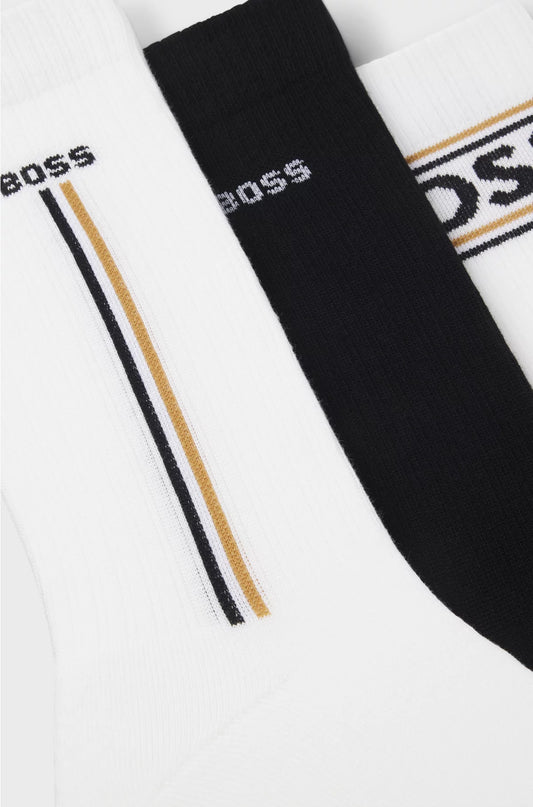 THREE-PACK OF SHORT-LENGTH SOCKS WITH LOGO DETAILS