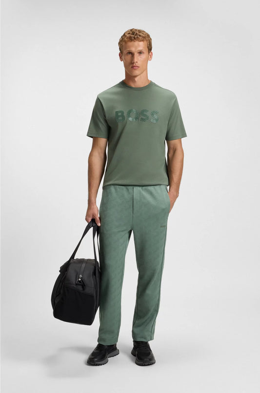 COTTON-JERSEY T-SHIRT WITH STRUCTURED LOGO