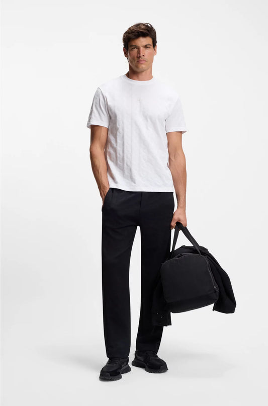 COTTON T-SHIRT WITH JACQUARD PATTERN