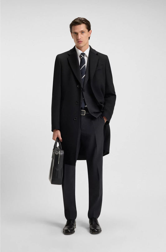 SLIM-FIT COAT IN WOOL AND CASHMERE