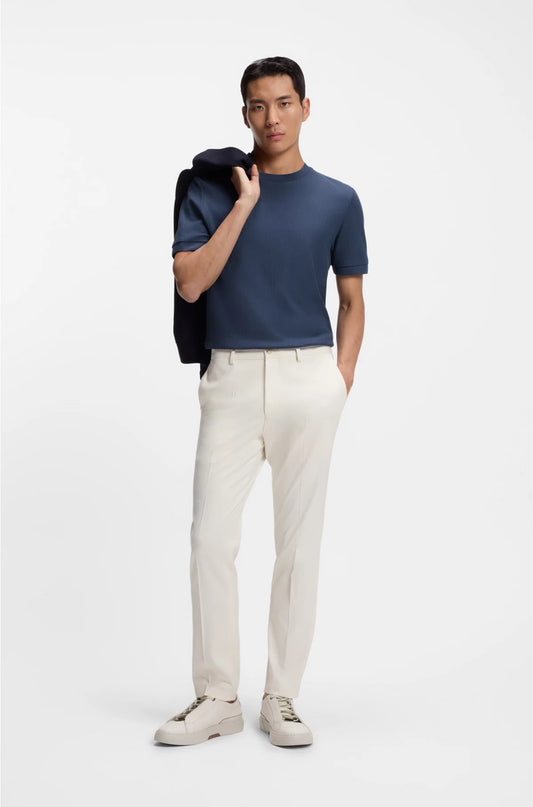 REGULAR-FIT T-SHIRT IN STRUCTURED COTTON