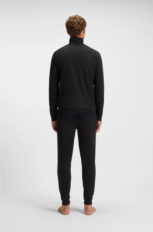 COTTON-TERRY JACKET WITH STRIPE AND LOGO