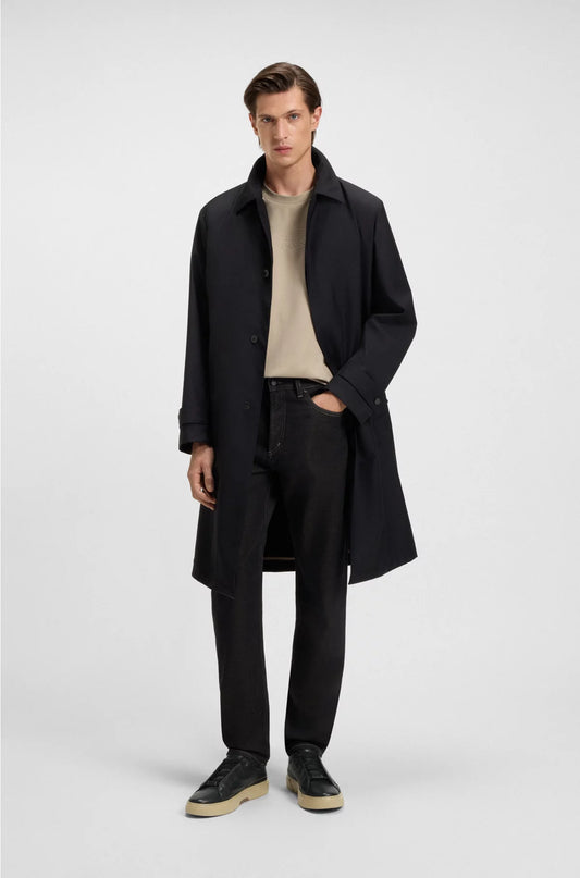 TRAINERS IN GRAINED LEATHER