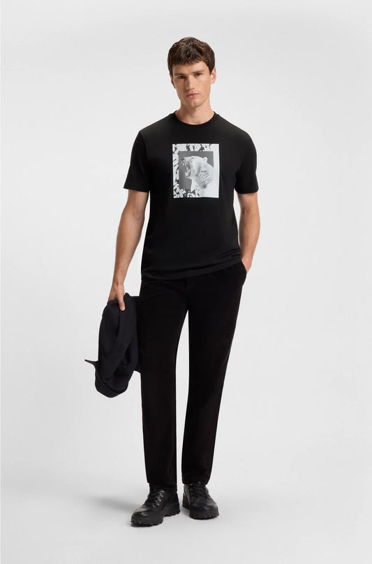 COTTON-JERSEY T-SHIRT WITH ANIMAL ARTWORK