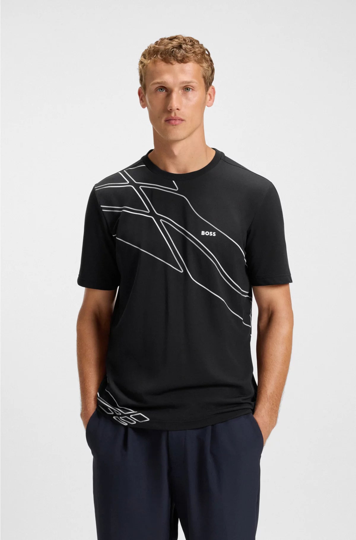 ACTIVE T-SHIRT IN MOISTURE-WICKING STRETCH PIQUE
