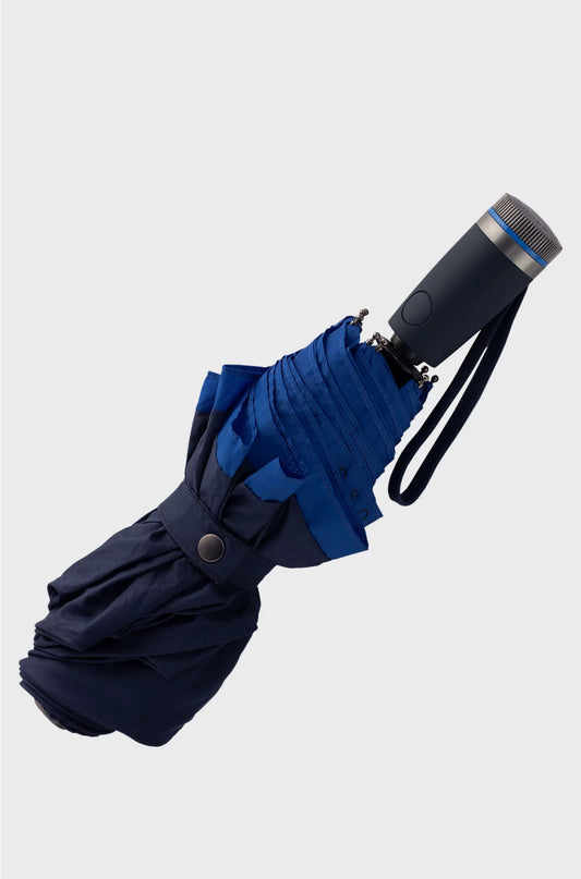 AUTOMATIC-OPENING POCKET UMBRELLA WITH BLUE CONTRAST CANOPY EDGE