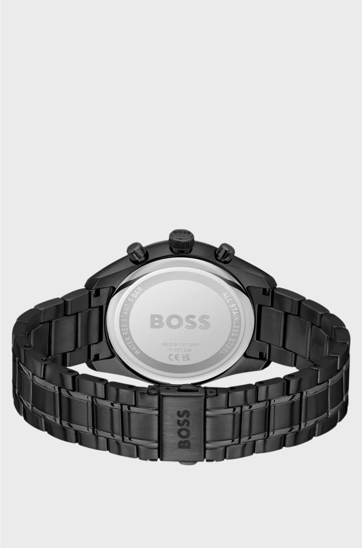 BLACK-PLATED WATCH WITH TONAL DIAL