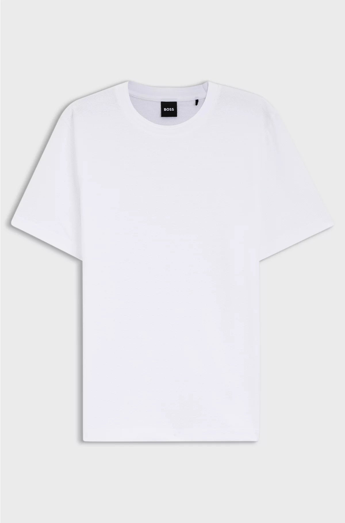 COTTON-BLEND T-SHIRT WITH BUBBLE-JACQUARD STRUCTURE