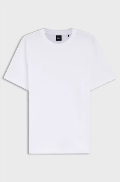 COTTON-BLEND T-SHIRT WITH BUBBLE-JACQUARD STRUCTURE