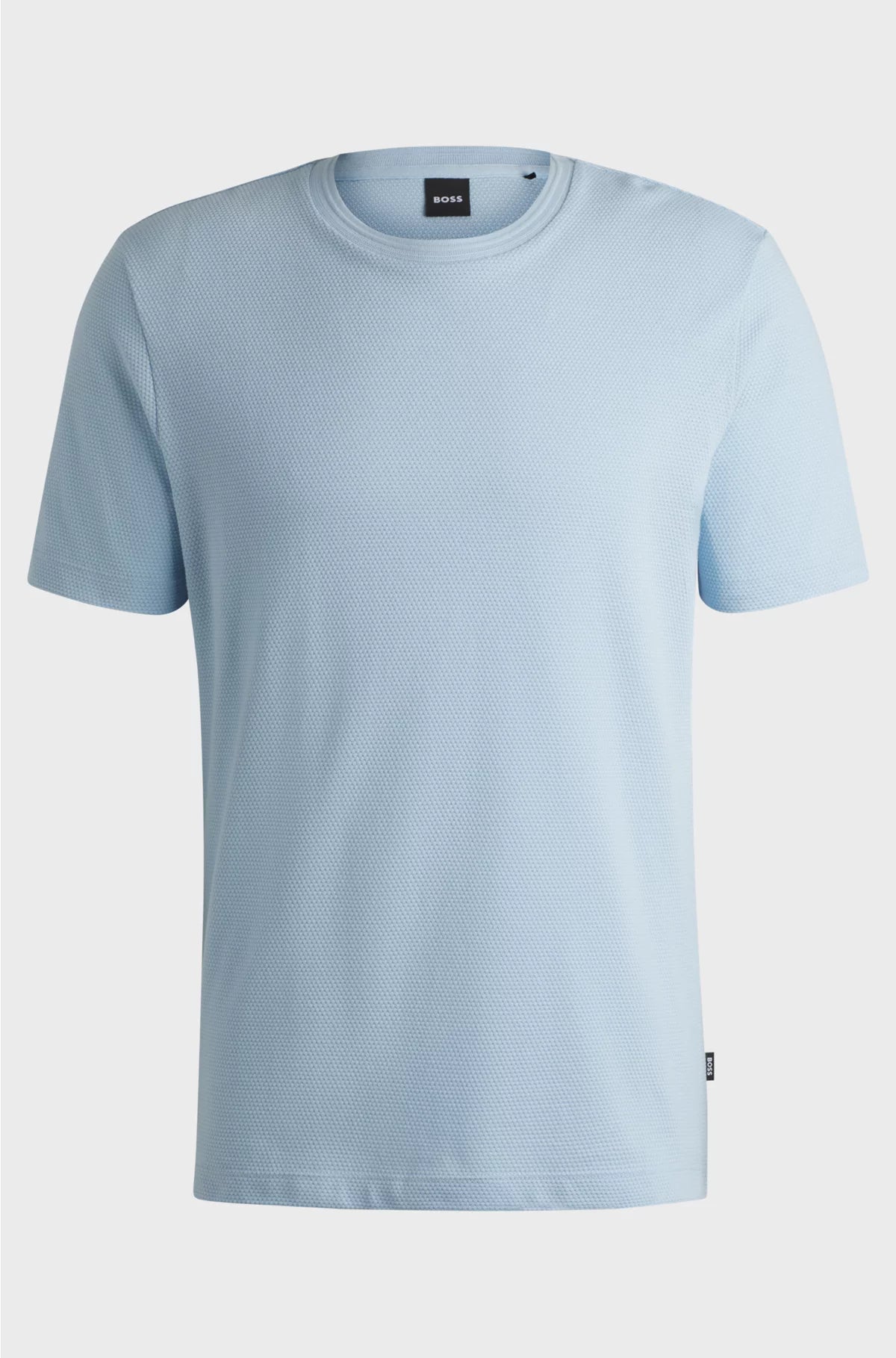 COTTON-BLEND T-SHIRT WITH BUBBLE-JACQUARD STRUCTURE