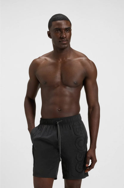 SWIM SHORTS WITH 3D EMBROIDERED LOGO