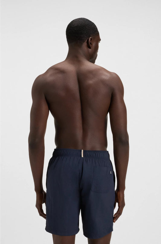 SWIM SHORTS WITH 3D EMBROIDERED LOGO