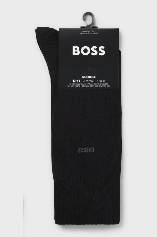 REGULAR-LENGTH LOGO SOCKS IN MERCERISED EGYPTIAN COTTON