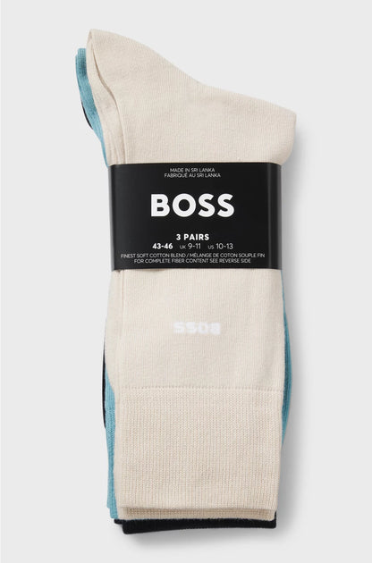 THREE-PACK OF REGULAR-LENGTH SOCKS IN STRETCH FABRIC