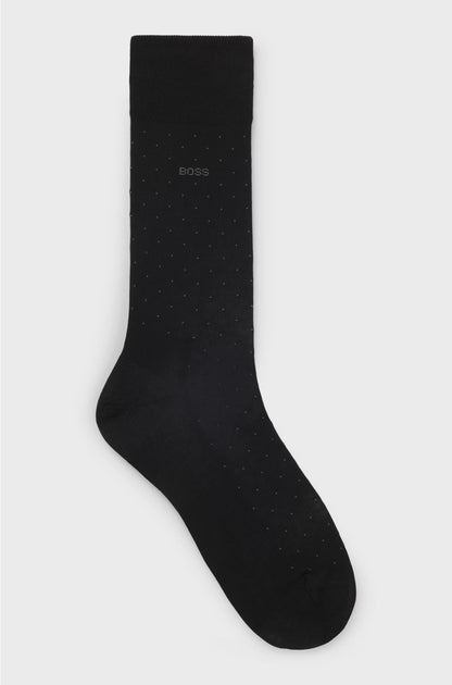 REGULAR-LENGTH SOCKS IN A MERCERISED-COTTON BLEND