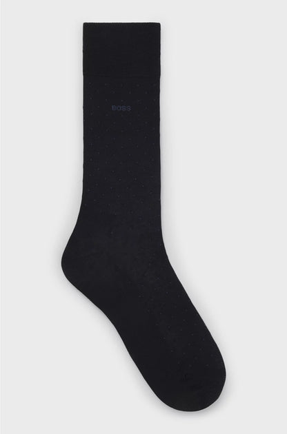 REGULAR-LENGTH SOCKS IN A MERCERISED-COTTON BLEND