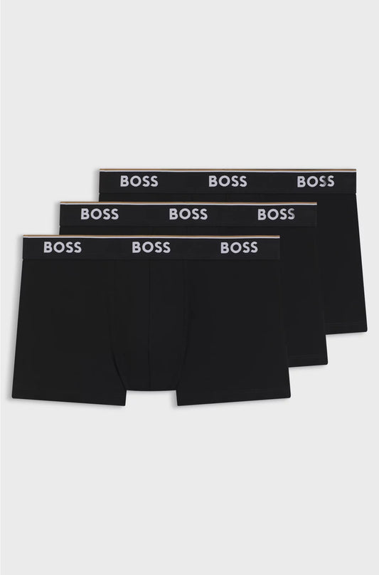 THREE-PACK OF STRETCH-COTTON TRUNKS WITH LOGO WAISTBANDS