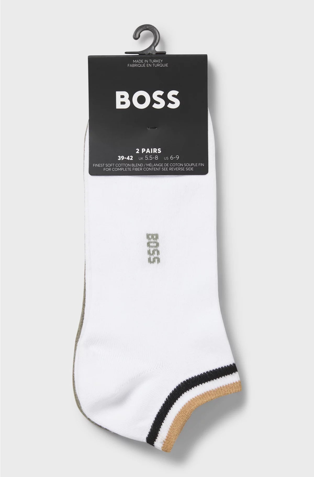 TWO-PACK OF ANKLE SOCKS WITH SIGNATURE-STRIPE CUFFS