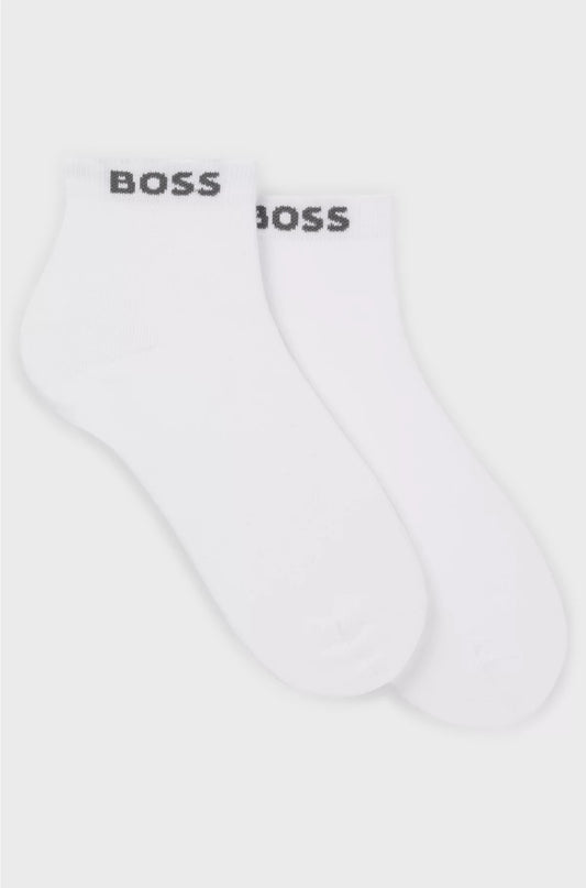 TWO-PACK OF SHORT SOCKS WITH LOGO CUFFS