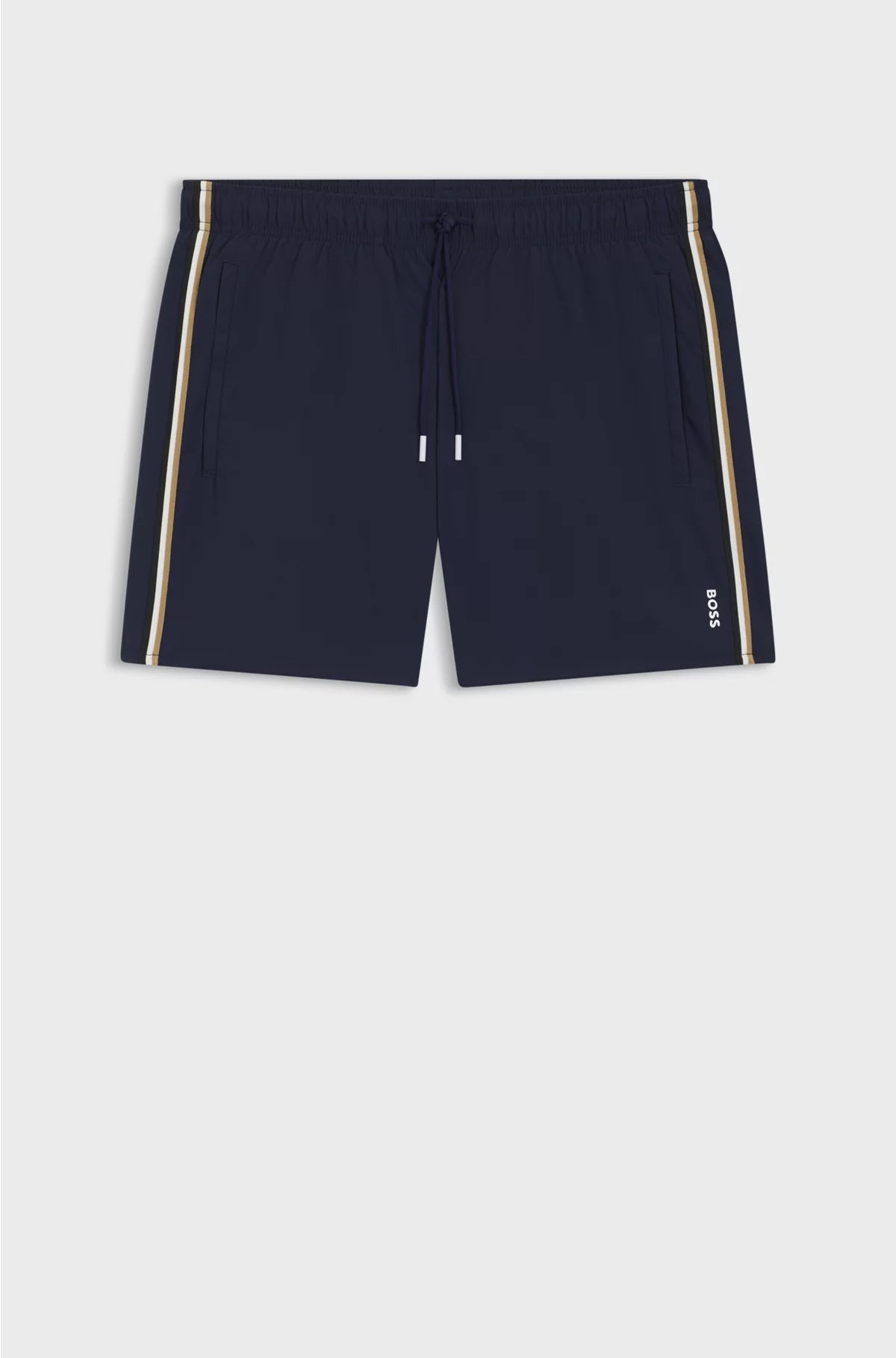 SWIM SHORTS WITH SIGNATURE STRIPE AND LOGO