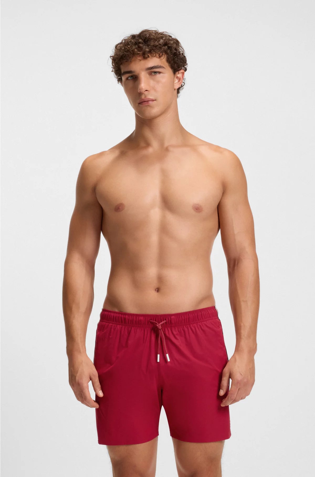 SWIM SHORTS WITH SIGNATURE STRIPE AND LOGO