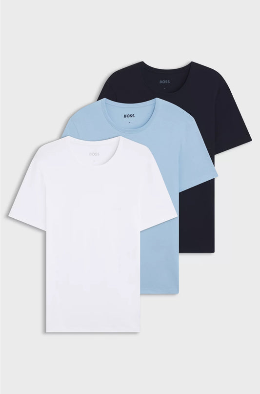 THREE-PACK OF LOGO UNDERWEAR T-SHIRTS IN COTTON JERSEY