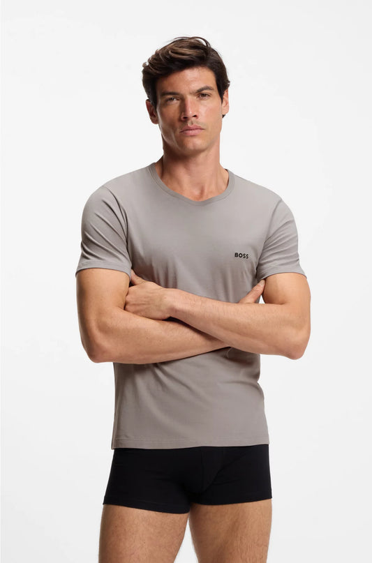 THREE-PACK OF UNDERWEAR T-SHIRTS WITH EMBROIDERED LOGOS