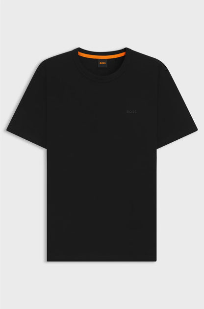 COTTON SLUB T-SHIRT WITH LOGO DETAIL