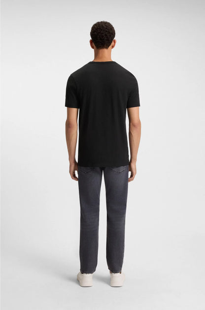 COTTON SLUB T-SHIRT WITH LOGO DETAIL