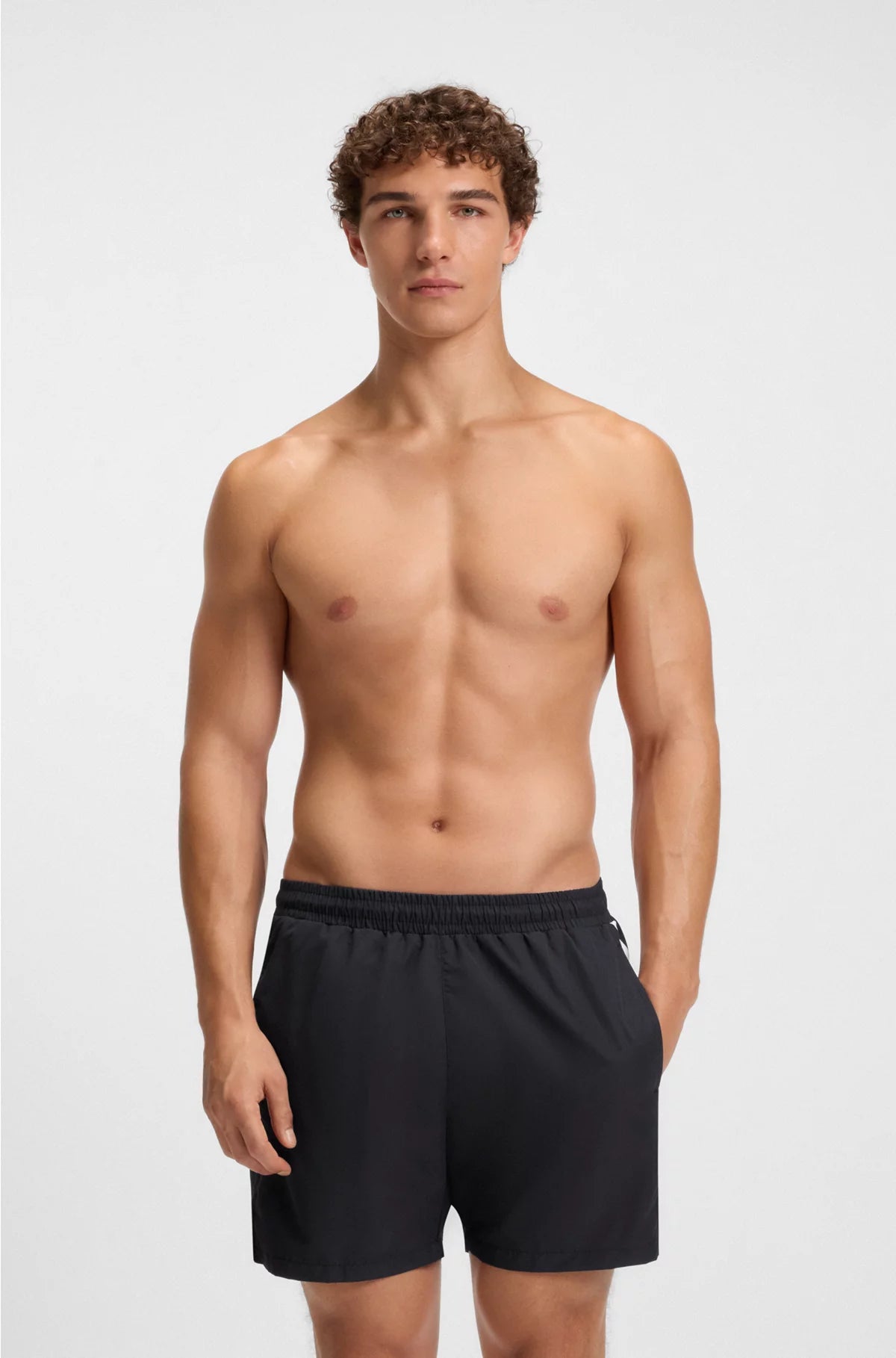 SWIM SHORTS WITH STRIPE AND LOGO