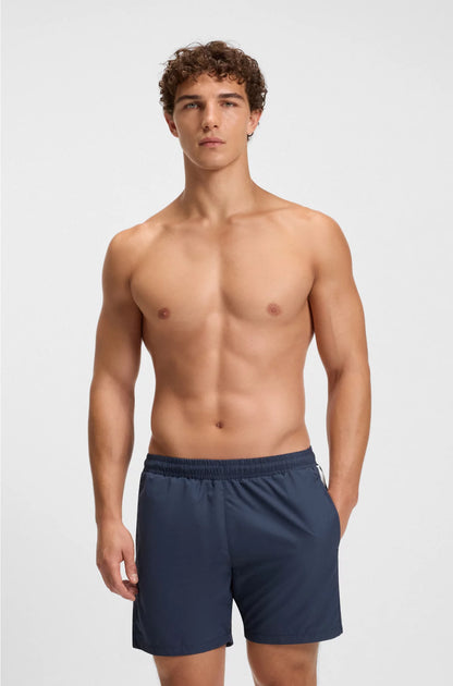 SWIM SHORTS WITH STRIPE AND LOGO