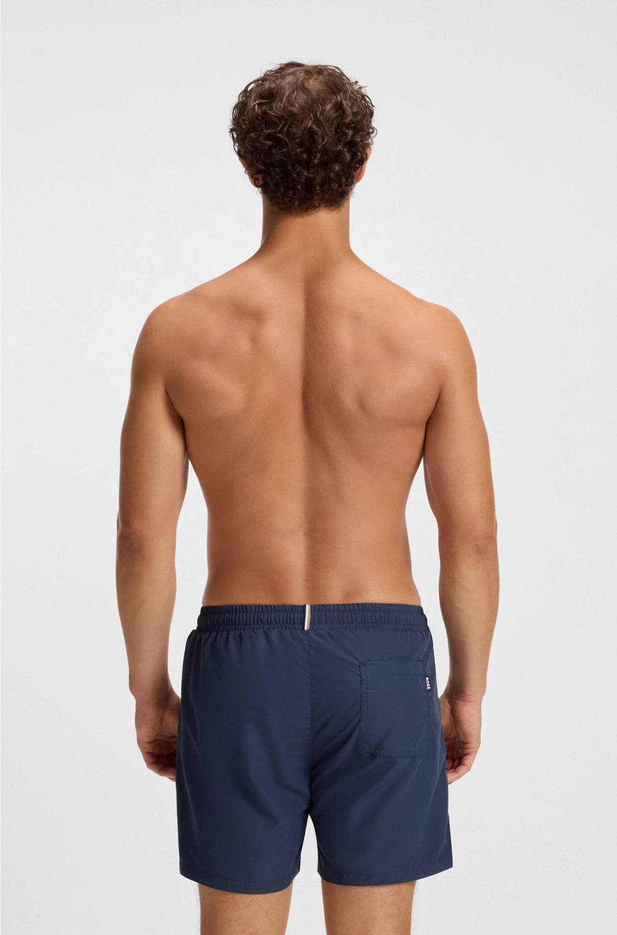 SWIM SHORTS WITH STRIPE AND LOGO