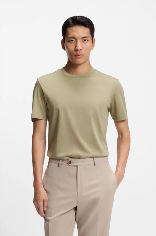 REGULAR-FIT T-SHIRT IN MERCERISED COTTON