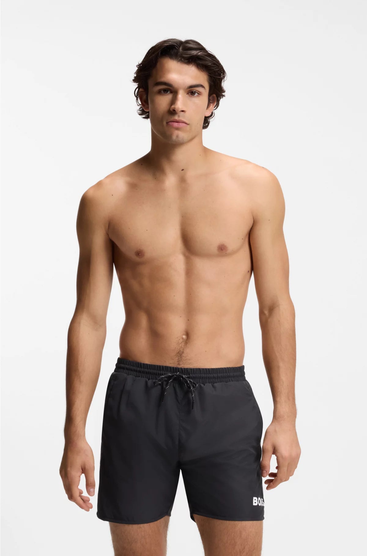 SWIM SHORTS WITH CONTRAST LOGO