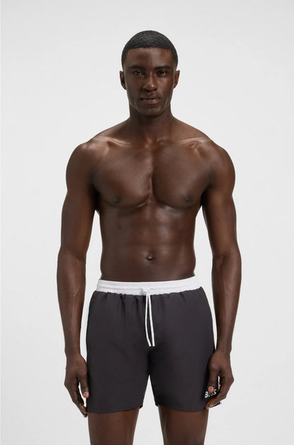 SWIM SHORTS WITH CONTRAST LOGO