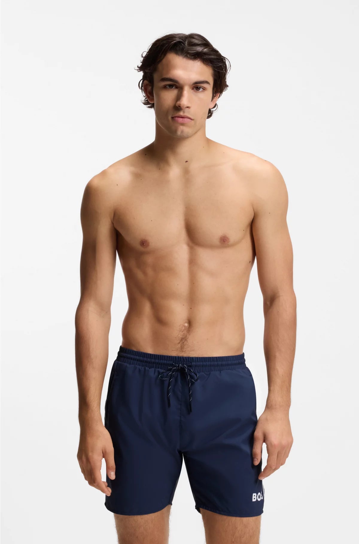 SWIM SHORTS WITH CONTRAST LOGO