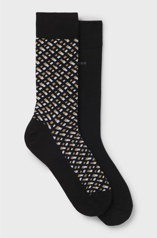 TWO-PACK OF REGULAR-LENGTH COTTON-BLEND SOCKS