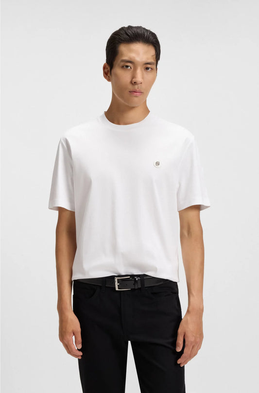 REGULAR-FIT T-SHIRT IN COTTON WITH DOUBLE B MONOGRAM