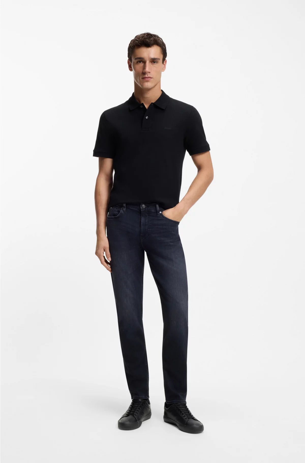 FAUX-LEATHER TRAINERS WITH PLAIN AND GRAINED TEXTURES