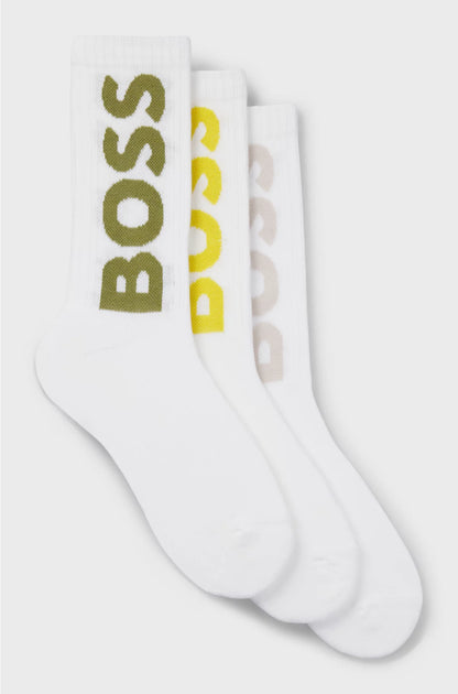 THREE-PACK OF SHORT SOCKS WITH LARGE LOGOS