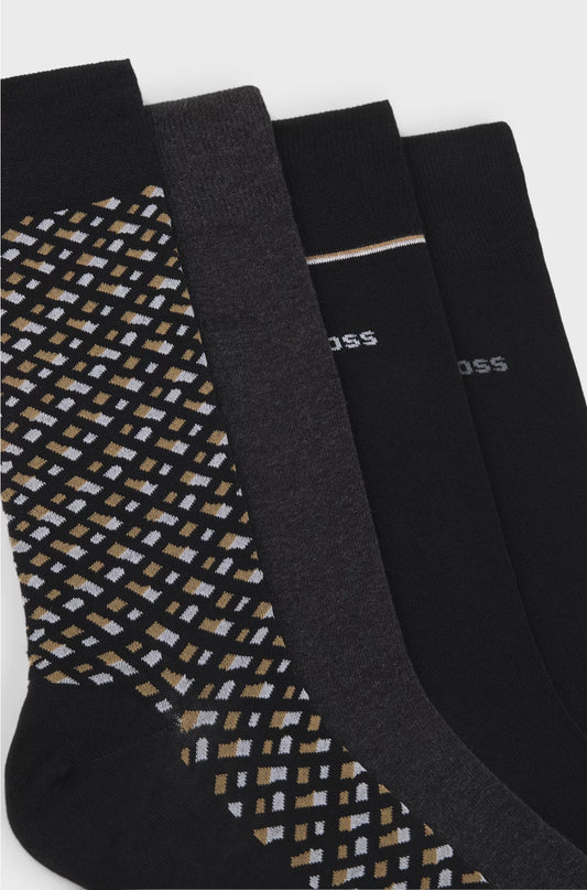 GIFT-BOXED FOUR-PACK OF REGULAR-LENGTH SOCKS