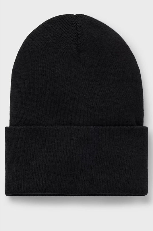 BEANIE HAT IN COTTON WITH LOGO LABEL