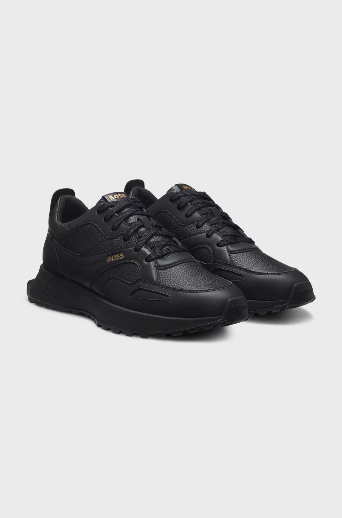 WATERPROOF GORE-TEX TRAINERS IN POLISHED LEATHER