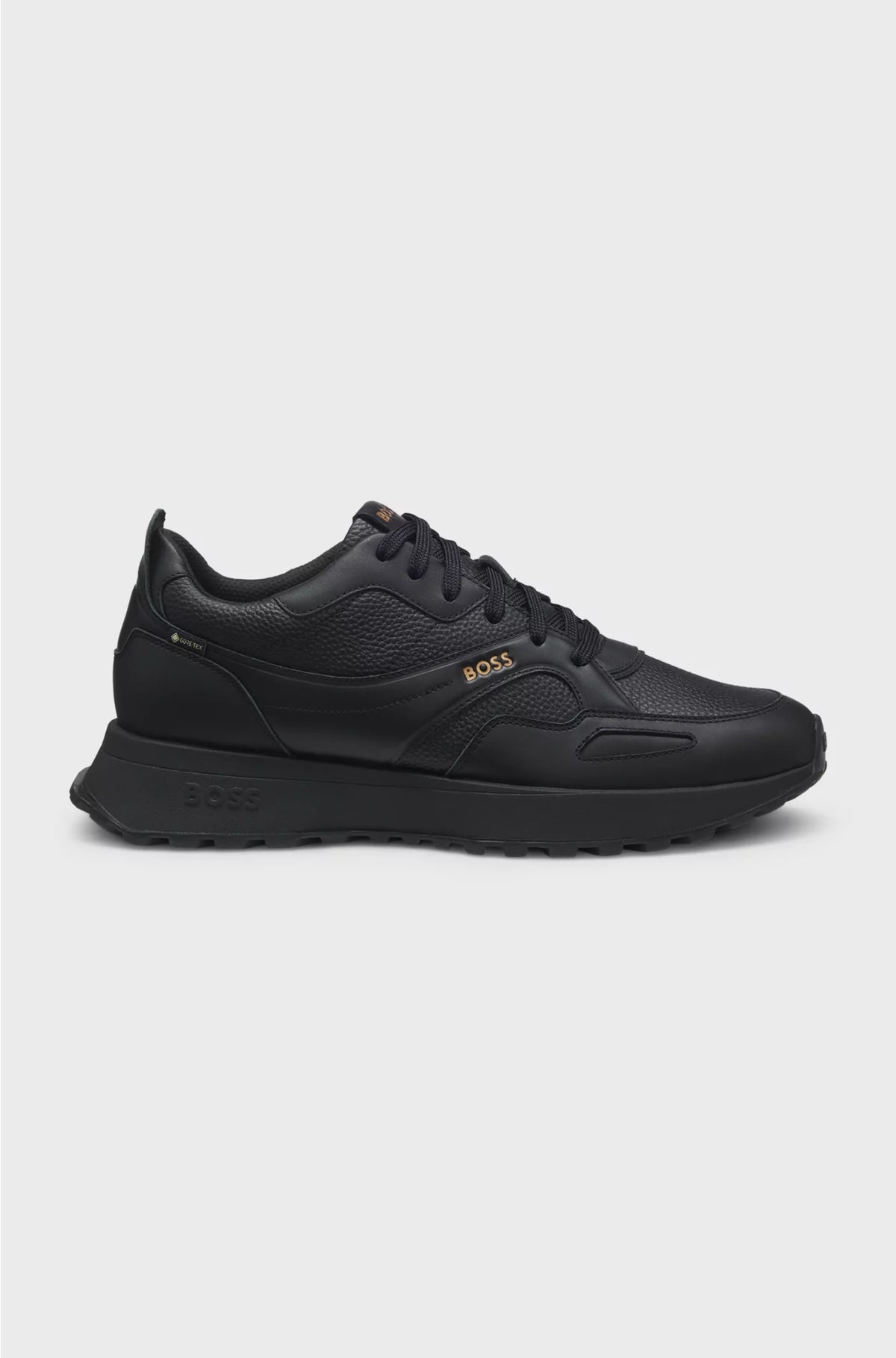 WATERPROOF GORE-TEX TRAINERS IN POLISHED LEATHER