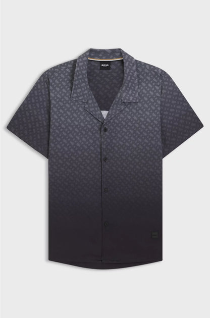 REGULAR-FIT SHIRT WITH DEGRADE MONOGRAM PRINT