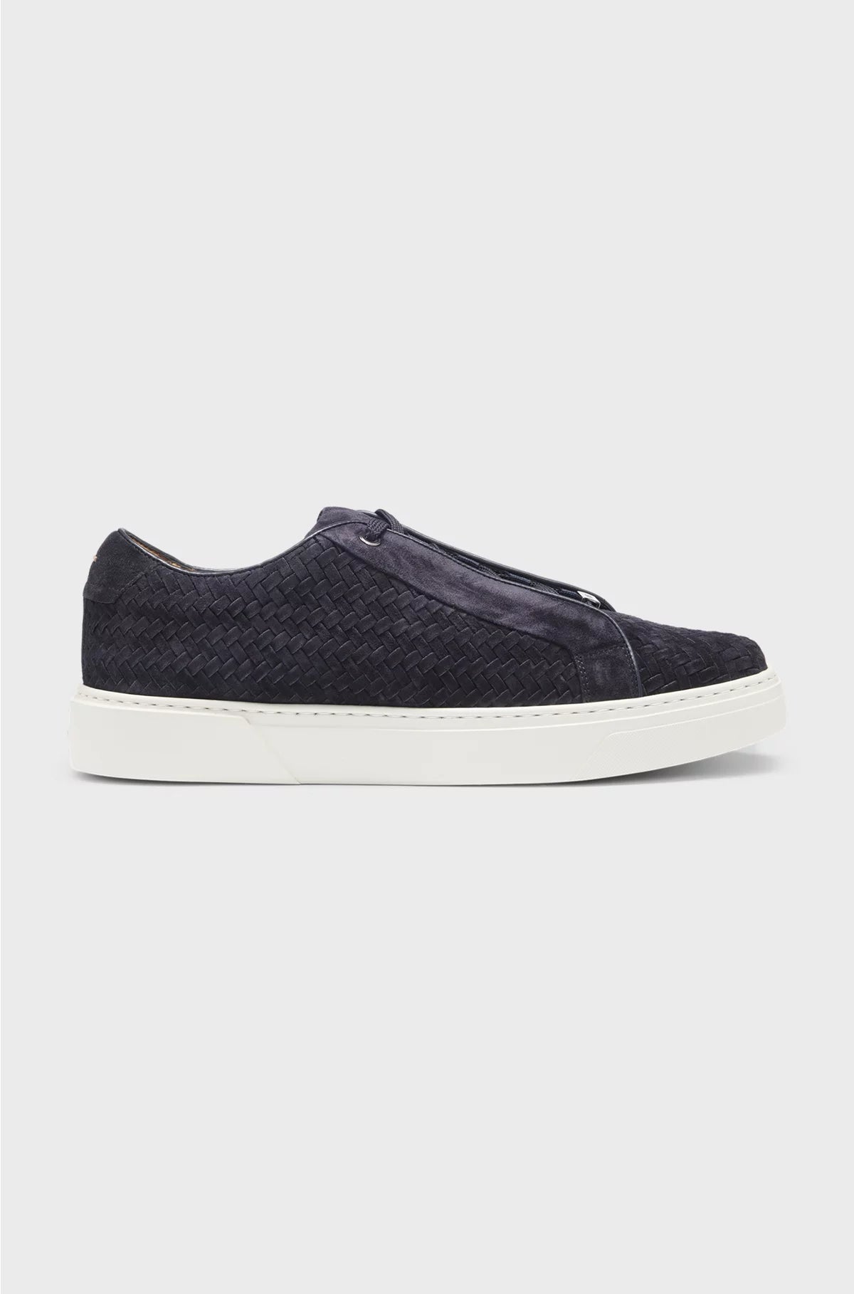 GARY WOVEN-SUEDE TRAINERS WITH HIDDEN LACES