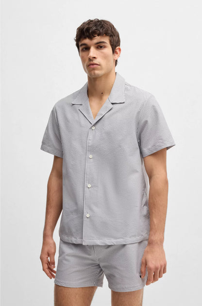 REGULAR-FIT SHIRT IN SEERSUCKER FABRIC