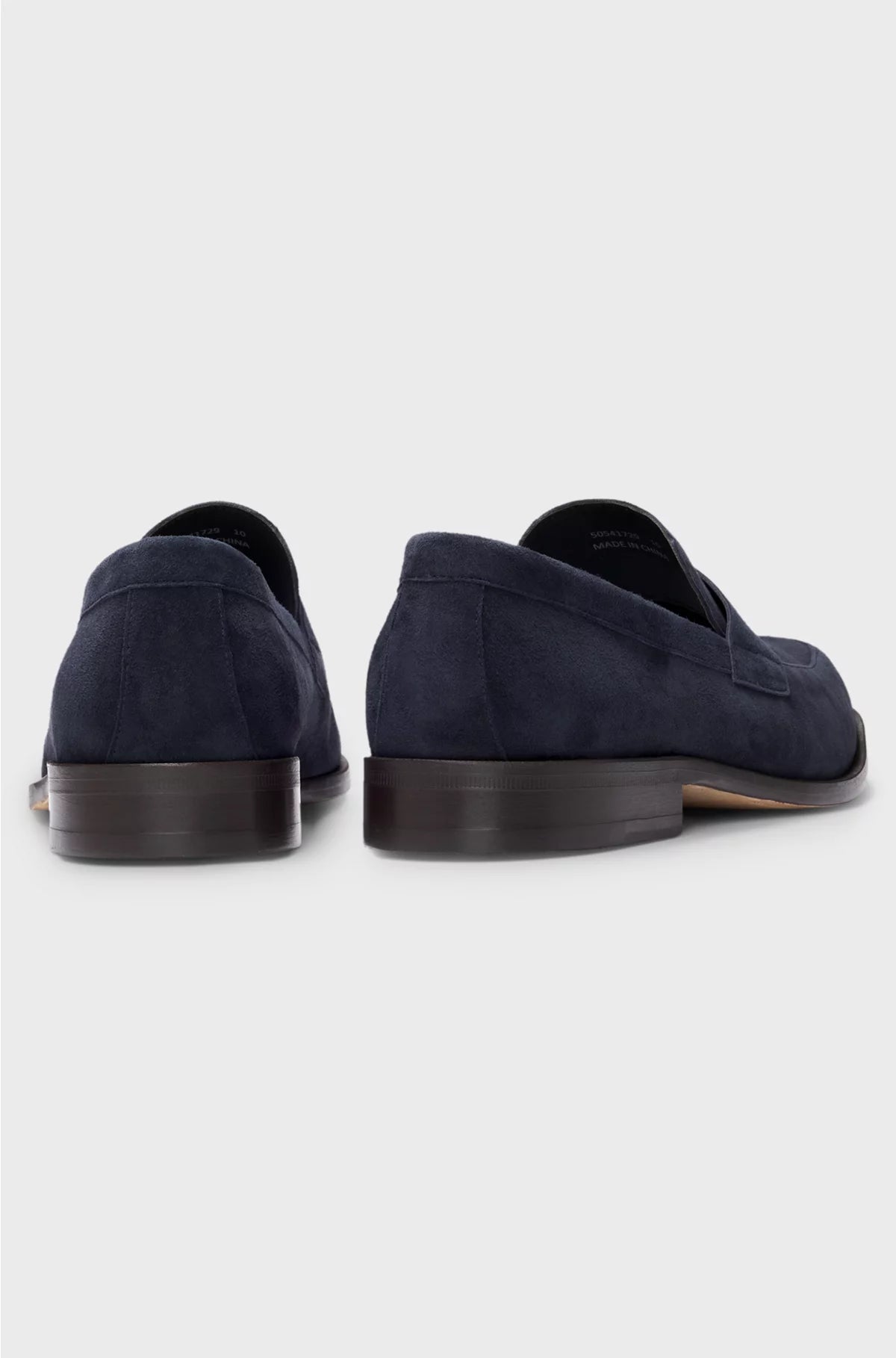 SUEDE LOAFERS WITH PENNY TRIM